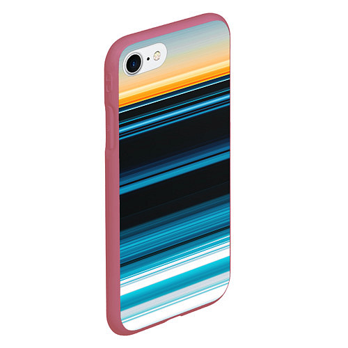 Чехол iPhone 7/8 матовый Градиент восход солнца / 3D-Малиновый – фото 2