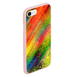 Чехол iPhone 7/8 матовый Rainbow inclusions, цвет: 3D-светло-розовый — фото 2