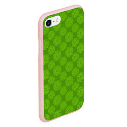 Чехол iPhone 7/8 матовый Круглые абстрактные узоры, цвет: 3D-светло-розовый — фото 2