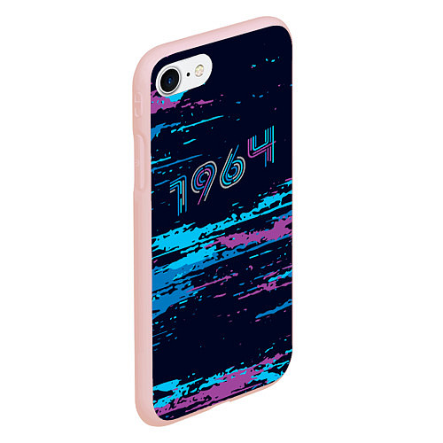 Чехол iPhone 7/8 матовый 1964 год рождения - НЕОН / 3D-Светло-розовый – фото 2