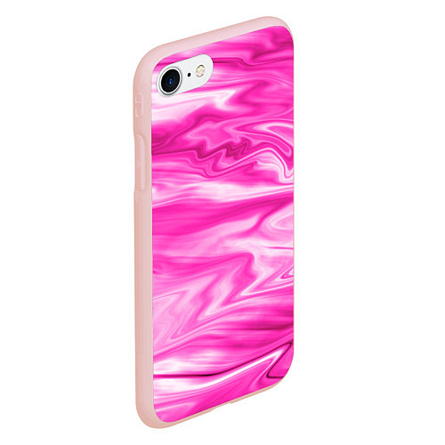 Чехол iPhone 7/8 матовый Розовая мраморная текстура / 3D-Светло-розовый – фото 2