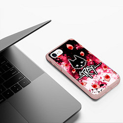Чехол iPhone 7/8 матовый STRAY HORROR, цвет: 3D-светло-розовый — фото 2