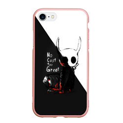 Чехол iPhone 7/8 матовый Hollow Knight черно-белое, цвет: 3D-светло-розовый