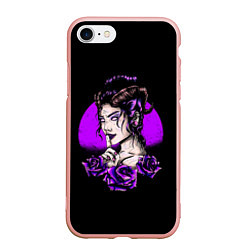 Чехол iPhone 7/8 матовый Готическая Ведьма, цвет: 3D-светло-розовый