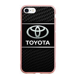 Чехол iPhone 7/8 матовый Toyota Карбон