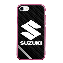Чехол iPhone 7/8 матовый Suzuki карбон