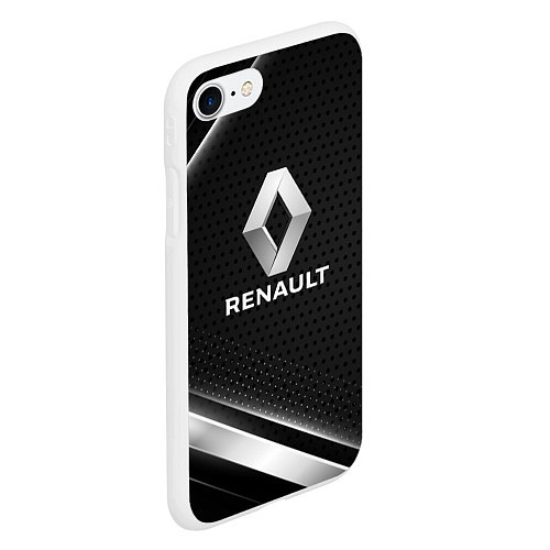 Чехол iPhone 7/8 матовый Renault абстракция / 3D-Белый – фото 2