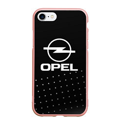 Чехол iPhone 7/8 матовый Opel Абстракция кружочки, цвет: 3D-светло-розовый