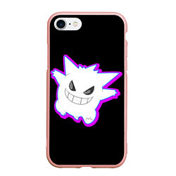 Чехол iPhone 7/8 матовый Pokemon gengar, цвет: 3D-светло-розовый