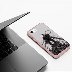 Чехол iPhone 7/8 матовый Дендзи и его враги, цвет: 3D-светло-розовый — фото 2