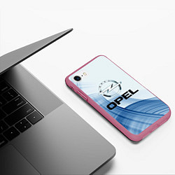 Чехол iPhone 7/8 матовый Opel - logo, цвет: 3D-малиновый — фото 2