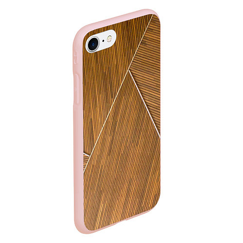 Чехол iPhone 7/8 матовый Деревянная броня / 3D-Светло-розовый – фото 2