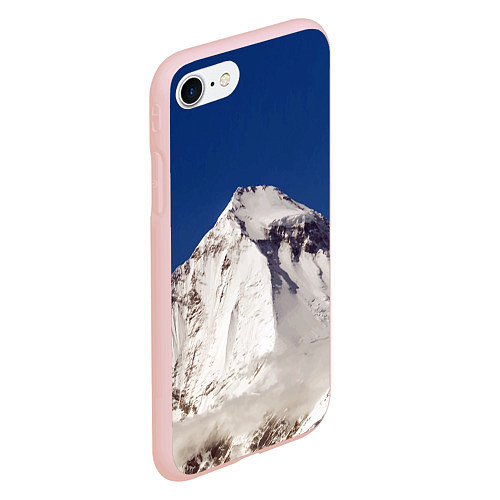 Чехол iPhone 7/8 матовый Дхаулагири - белая гора, Гималаи, 8167 м / 3D-Светло-розовый – фото 2