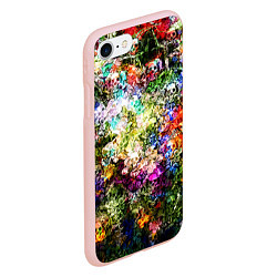 Чехол iPhone 7/8 матовый Цветы на черепах, цвет: 3D-светло-розовый — фото 2