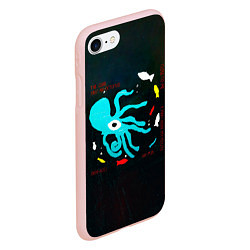 Чехол iPhone 7/8 матовый Half an Octopuss - The Cure, цвет: 3D-светло-розовый — фото 2