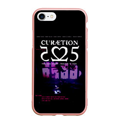 Чехол iPhone 7/8 матовый Curaetion-25: From There To Here From Here To Ther, цвет: 3D-светло-розовый