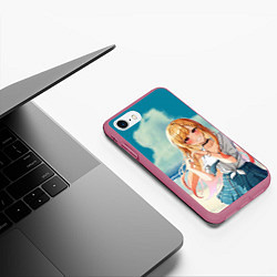 Чехол iPhone 7/8 матовый Марин Китагава : Фарфоровая кукла влюбилась, цвет: 3D-малиновый — фото 2