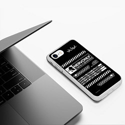 Чехол iPhone 7/8 матовый NERV Evangelion, цвет: 3D-белый — фото 2