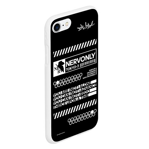 Чехол iPhone 7/8 матовый NERV Evangelion / 3D-Белый – фото 2