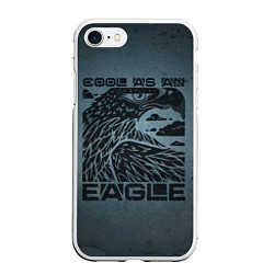Чехол iPhone 7/8 матовый Cool as an eagle Крут как орел, цвет: 3D-белый