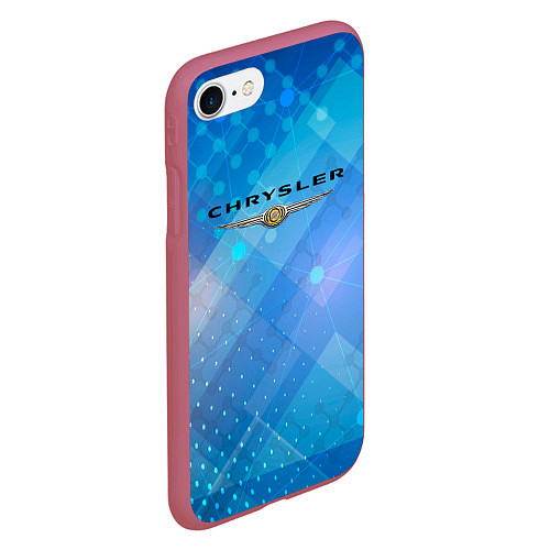 Чехол iPhone 7/8 матовый Chrysler - абстракция / 3D-Малиновый – фото 2