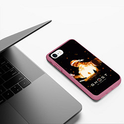 Чехол iPhone 7/8 матовый Дзин Сакай в лесу, цвет: 3D-малиновый — фото 2
