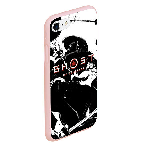 Чехол iPhone 7/8 матовый Самураи в бою / 3D-Светло-розовый – фото 2