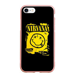 Чехол iPhone 7/8 матовый Nirvana принт, цвет: 3D-светло-розовый