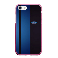 Чехол iPhone 7/8 матовый Ford - три полосы, цвет: 3D-малиновый