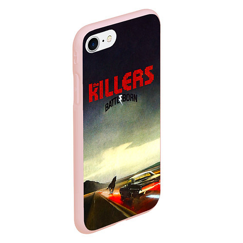 Чехол iPhone 7/8 матовый Battle Born - The Killers / 3D-Светло-розовый – фото 2