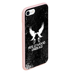 Чехол iPhone 7/8 матовый Hollywood Undead - Hu, цвет: 3D-светло-розовый — фото 2