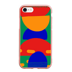 Чехол iPhone 7/8 матовый Абстракция - геометрические фигуры, цвет: 3D-светло-розовый