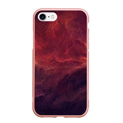 Чехол iPhone 7/8 матовый Галактический пожар, цвет: 3D-светло-розовый