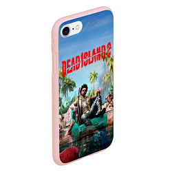 Чехол iPhone 7/8 матовый Dead island 2 главный герой, цвет: 3D-светло-розовый — фото 2