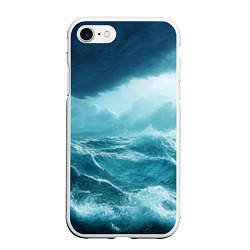 Чехол iPhone 7/8 матовый Буря в море, цвет: 3D-белый