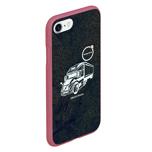 Чехол iPhone 7/8 матовый Вольво грузовик / 3D-Малиновый – фото 2