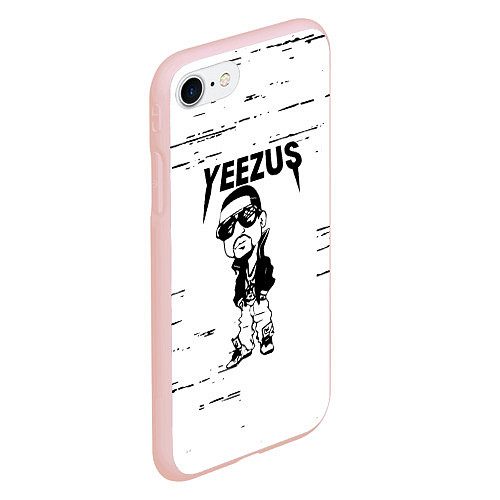 Чехол iPhone 7/8 матовый Kanye west - yeezus / 3D-Светло-розовый – фото 2