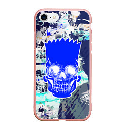 Чехол iPhone 7/8 матовый Синий череп Барта Симпсона