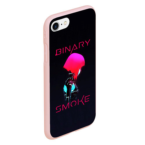 Чехол iPhone 7/8 матовый Binary Smoke / 3D-Светло-розовый – фото 2