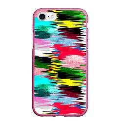 Чехол iPhone 7/8 матовый Абстрактный многоцветный неоновый узор