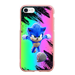 Чехол iPhone 7/8 матовый Sonic neon