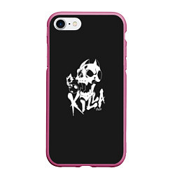 Чехол iPhone 7/8 матовый Killer queen from JoJo, цвет: 3D-малиновый