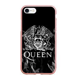 Чехол iPhone 7/8 матовый Queen огонь, цвет: 3D-светло-розовый
