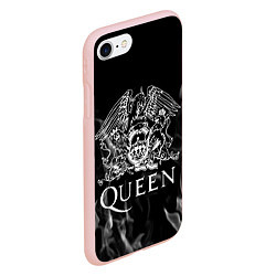 Чехол iPhone 7/8 матовый Queen огонь, цвет: 3D-светло-розовый — фото 2