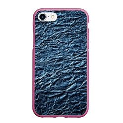 Чехол iPhone 7/8 матовый Текстура мятой бумаги, цвет: 3D-малиновый