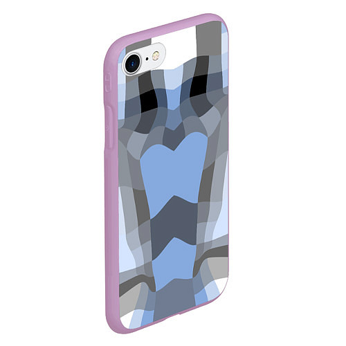 Чехол iPhone 7/8 матовый Абстракт мозаика графический узор / 3D-Сиреневый – фото 2
