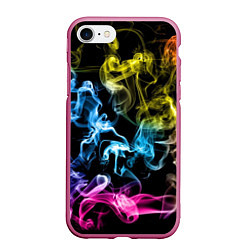 Чехол iPhone 7/8 матовый Эйфория в дыму, цвет: 3D-малиновый