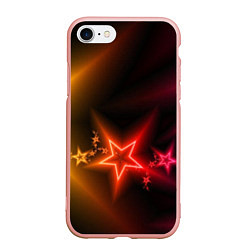 Чехол iPhone 7/8 матовый Звёзды с неоновым свечением