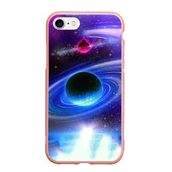Чехол iPhone 7/8 матовый Центр галактики, цвет: 3D-светло-розовый