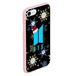 Чехол iPhone 7/8 матовый BTS new year, цвет: 3D-светло-розовый — фото 2